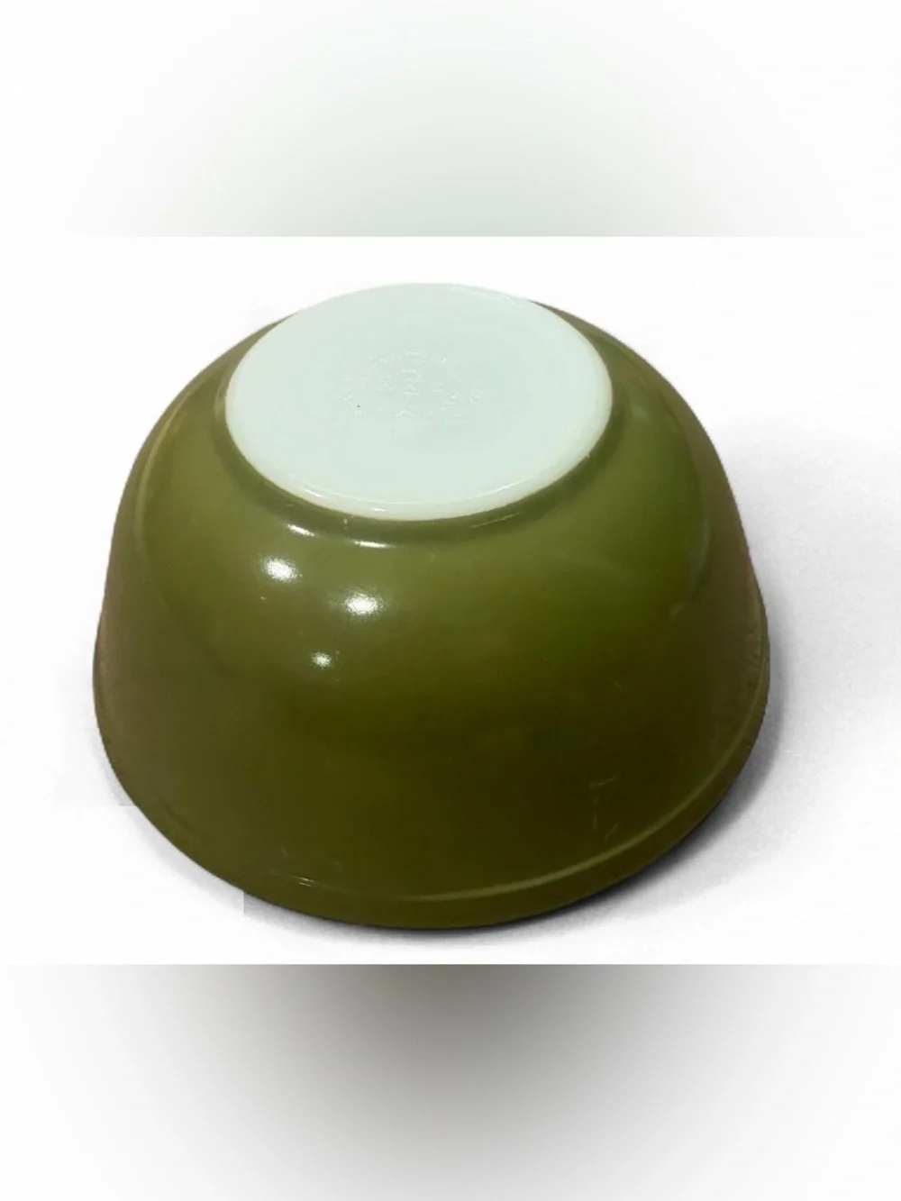 Vintage Pyrex Avocado Green 2 1/2 Qts Mixing Bowl 403 Ovenware USA Kitchenware